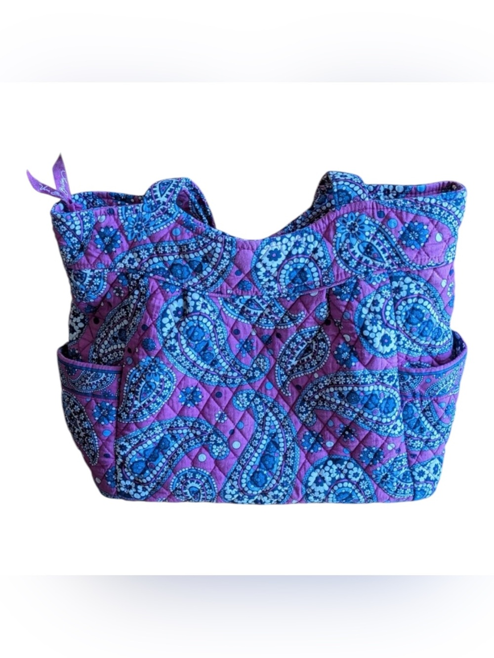 Vera Bradley Retired Purple and Blue “Boysenberry”Quilted Paisley Tote
